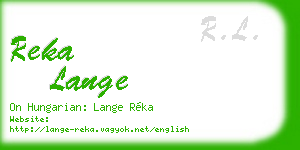 reka lange business card