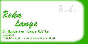 reka lange business card